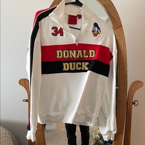 Forever 21 Disney White and Red Zip-Up